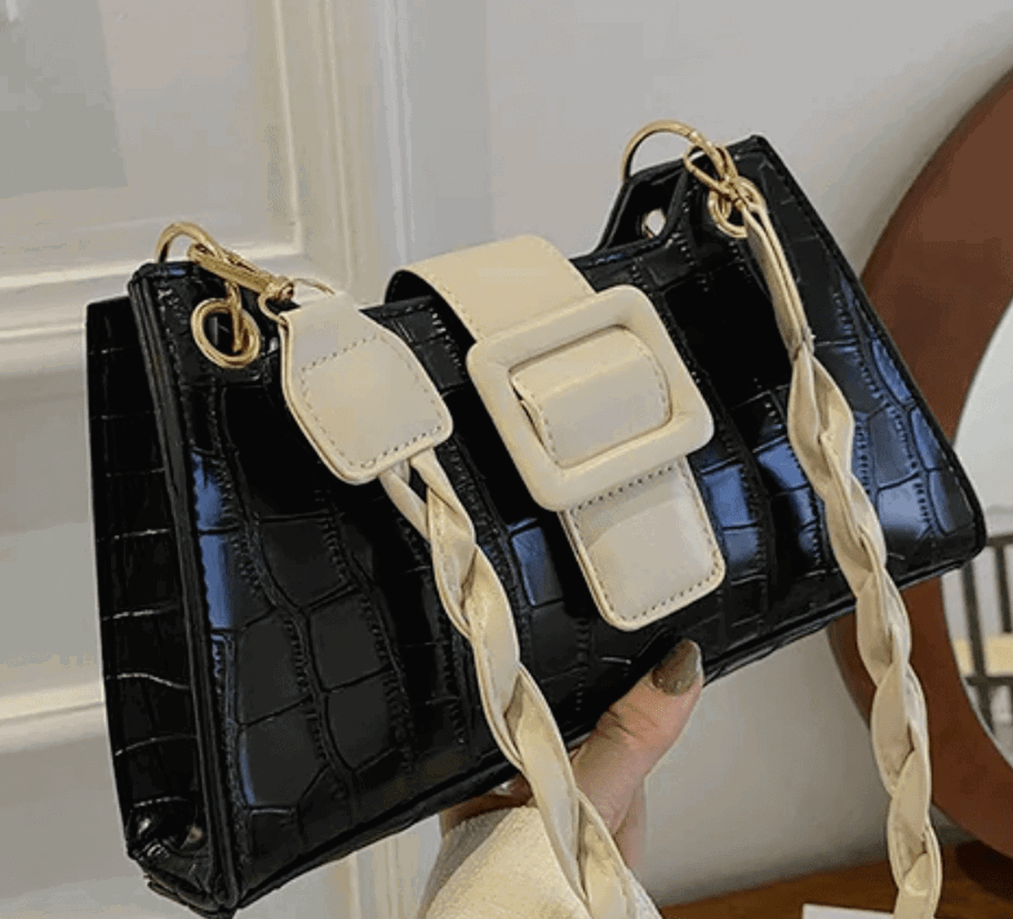 Braided Messenger Handbag - Maily's Classic Accessories