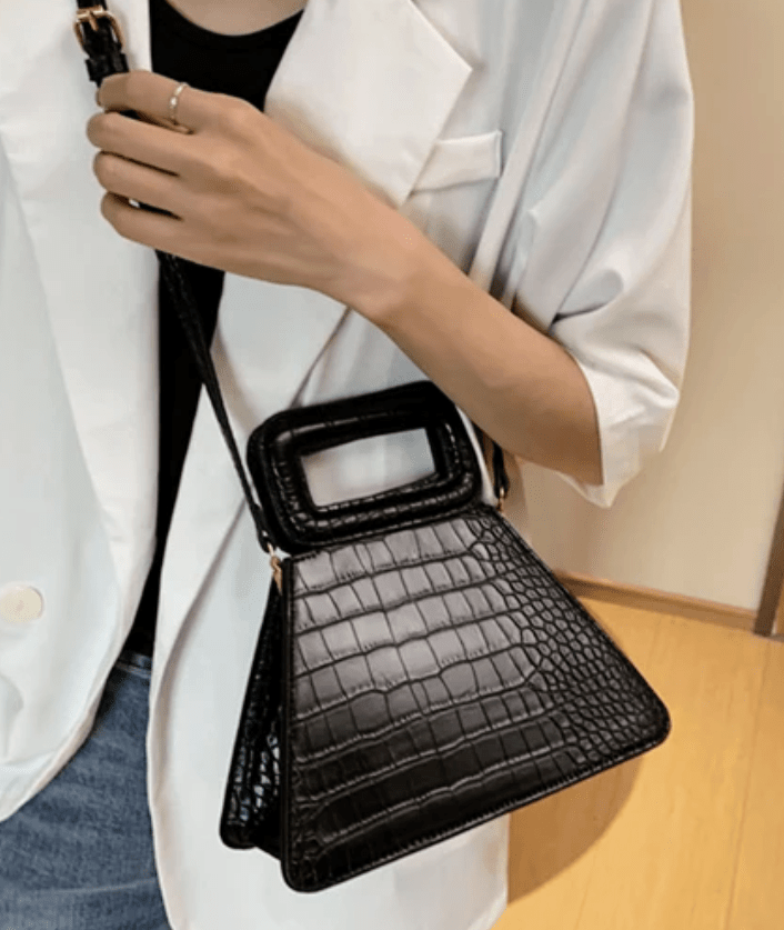 Crocodile Pyramid Handbag - Maily's Classic Accessories