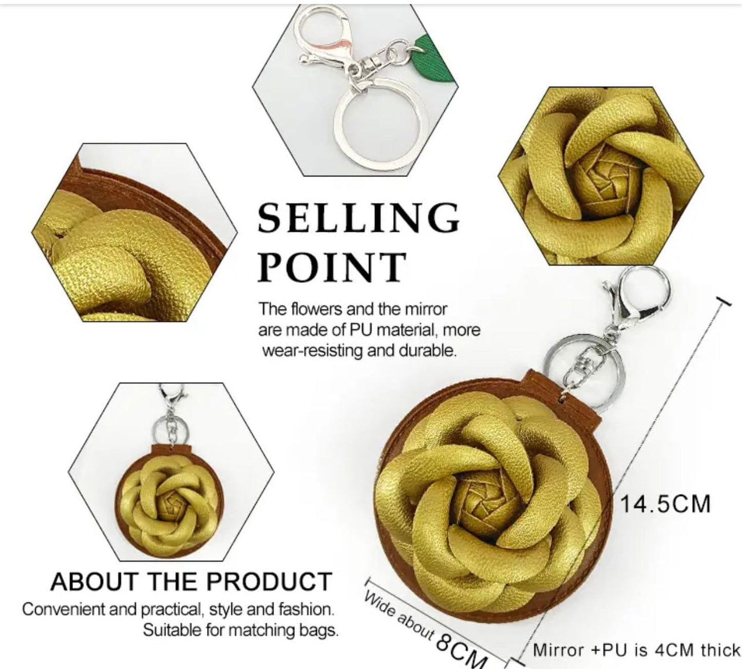 Elegant Rose Keychain - Maily's Classic Accessories
