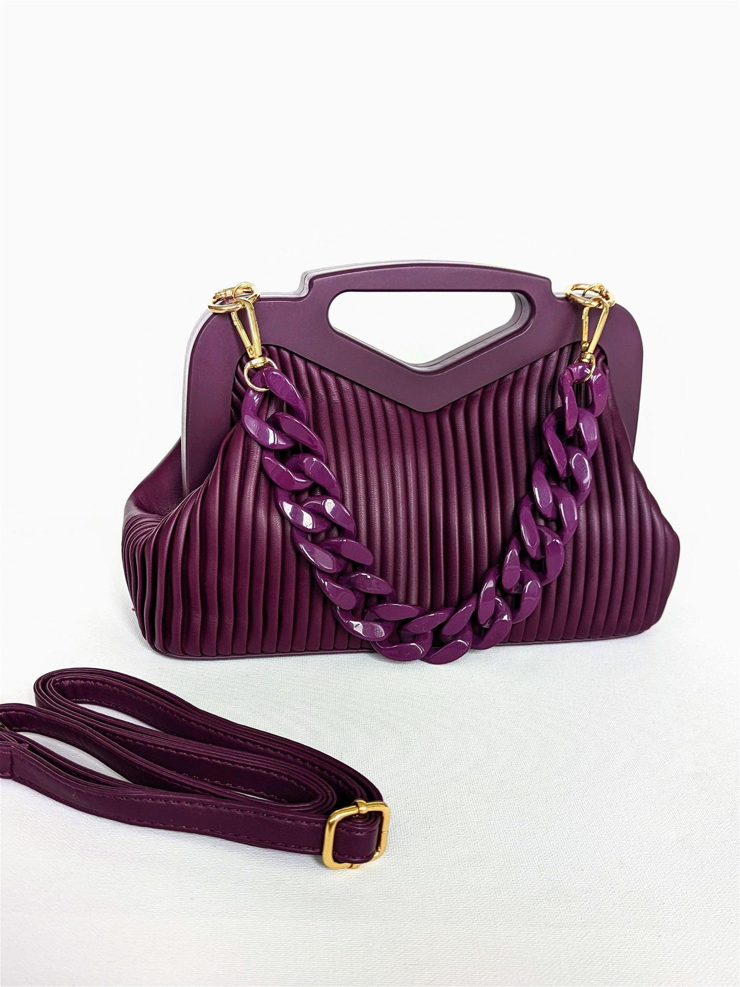 Pleated Handbag - Maily's Classic Accessories