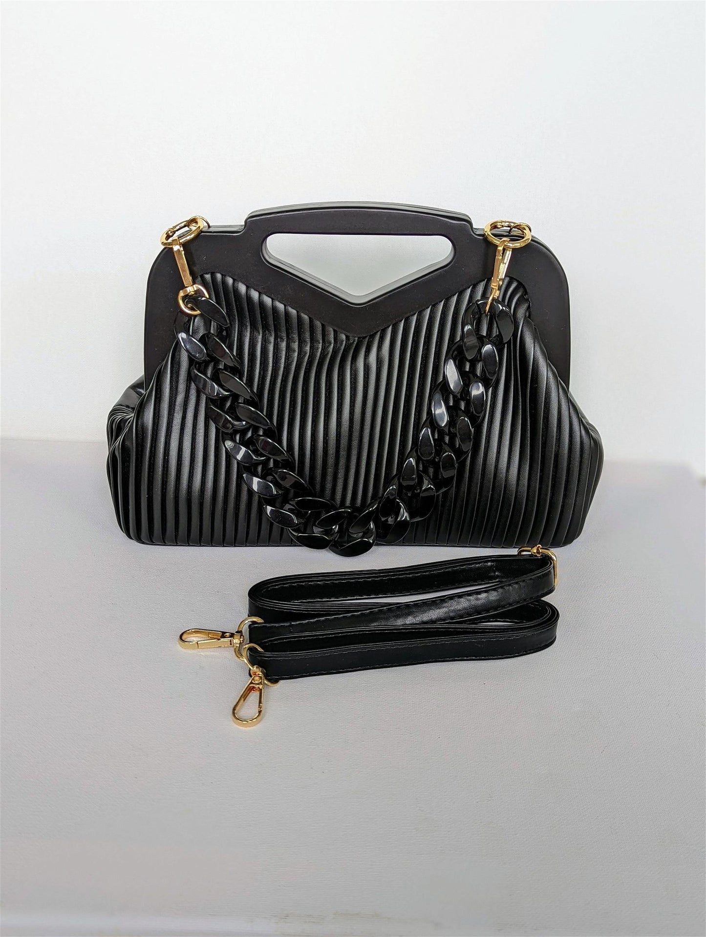 Pleated Handbag - Maily's Classic Accessories