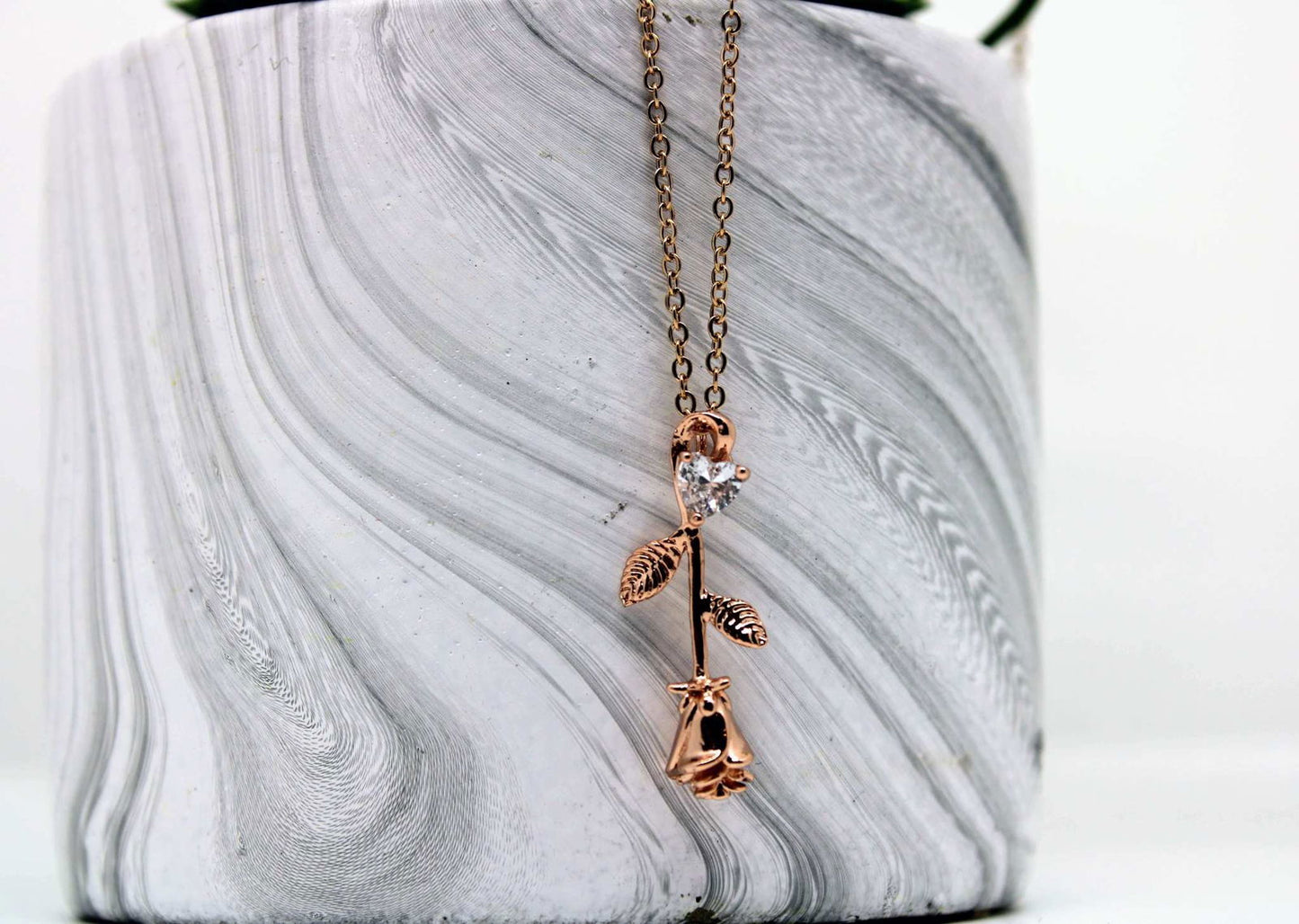 Rose Pendant Necklace - Maily's Classic Accessories